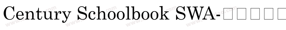 Century Schoolbook SWA字体转换